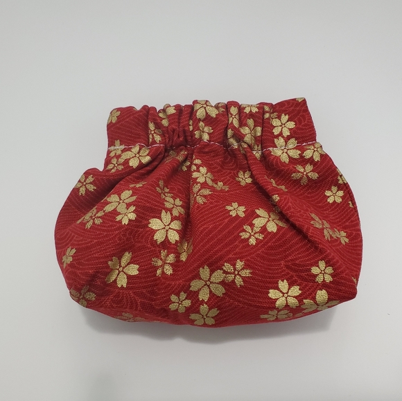 Japanese Coin Purse Pouch Wallet Blossom Red - Picture 3 of 4